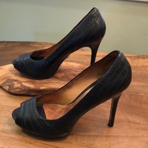 L.A.M.B Stephani Tansy  black heels; Size 8
